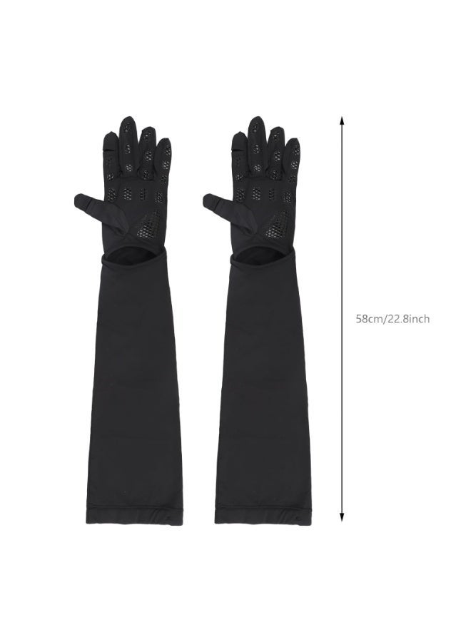 OSHIMA Summer Driving UV Sun Protection Gloves, Outdoor Sports Arm Gloves, Cycling Outdoor Activities, Protection Sleeves for Cycling, Golf, Driving, Hiking, Non Slip Full Finger Arm Sun Protective Men - Image 2
