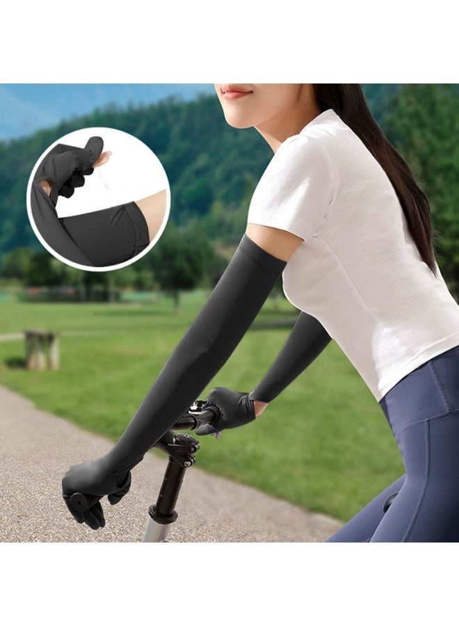 OSHIMA Summer Driving UV Sun Protection Gloves, Outdoor Sports Arm Gloves, Cycling Outdoor Activities, Protection Sleeves for Cycling, Golf, Driving, Hiking, Non Slip Full Finger Arm Sun Protective Men - Image 3