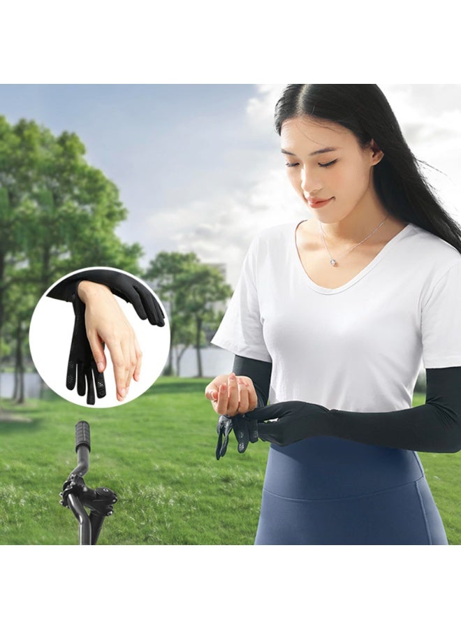 OSHIMA Summer Driving UV Sun Protection Gloves, Outdoor Sports Arm Gloves, Cycling Outdoor Activities, Protection Sleeves for Cycling, Golf, Driving, Hiking, Non Slip Full Finger Arm Sun Protective Men - Image 4