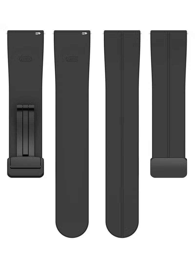 حزام لساعة Redmi Watch 5 Active/Lite، حزام ساعة بديل من السيليكون الأبيض بمشبك مغناطيسي قابل للطي - Image 2
