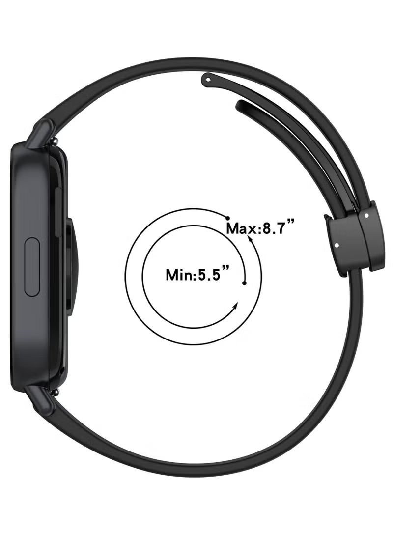 حزام لساعة Redmi Watch 5 Active/Lite، حزام ساعة بديل من السيليكون الأبيض بمشبك مغناطيسي قابل للطي - Image 4