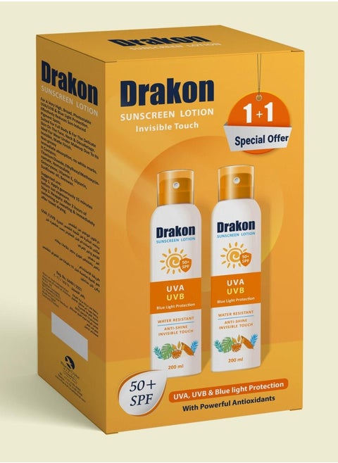 Sunscreen Lotion, SPF 50+  200ML 1+1