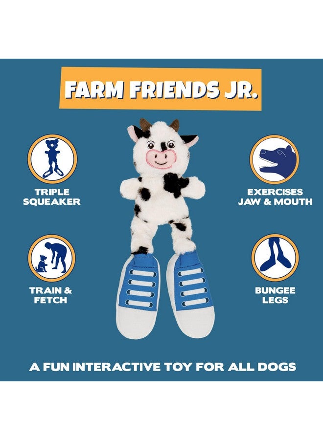 Pet Factory Pet Factory Squeaky Sneakers Bungee Tug Plush Dog Toy, Randomly Selected - Cow OR Pig, One Size  - Image 5