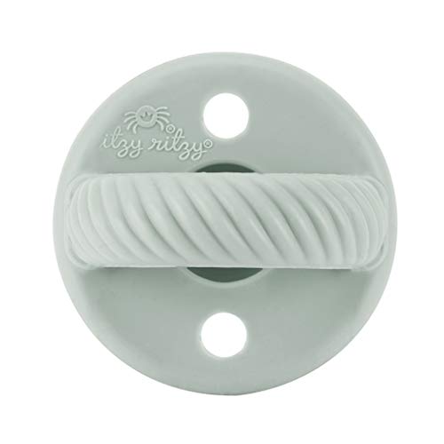 Itzy Ritzy Silicone Pacifiers for Ages 6-18 Months - Itzy Soother Pacifiers Feature Collapsible Handle & Two Air Holes for Added Safety; Set of 2 in Agave & Succulent, Ages 6-18 Months - Image 4