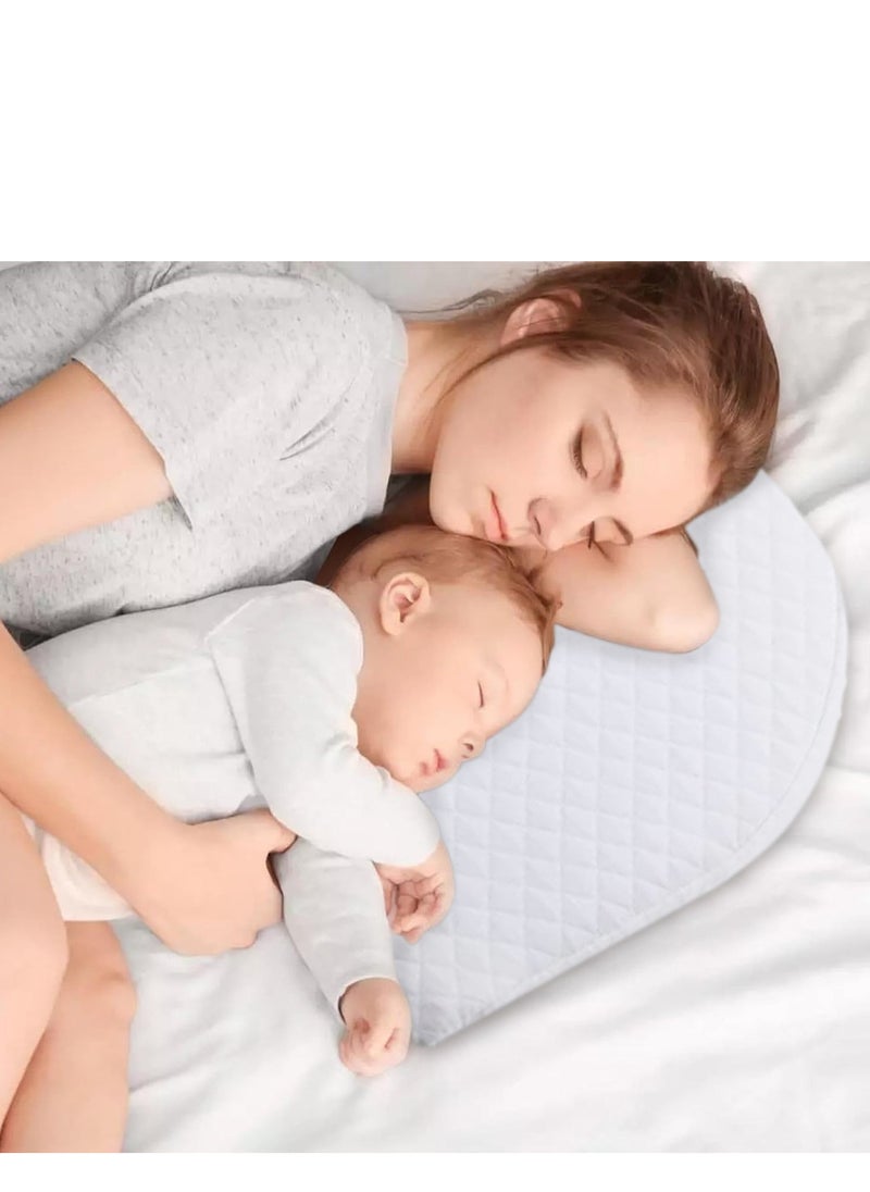 Generic - Baby Crib Memory Foam Sleeping Wedge Nursery Pillow Infant Sleep Positioner Baby Crib Inclines Mattress with Removal Waterproof Cotton Cover Reduce Colic Acid Reflux White - Image 1