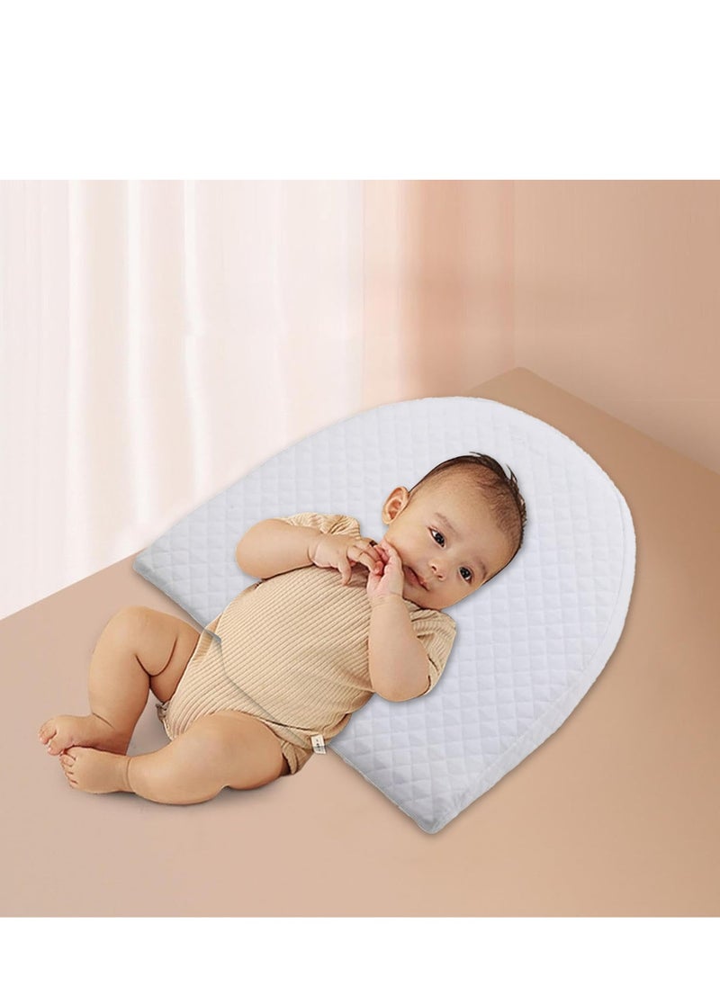 Generic - Baby Crib Memory Foam Sleeping Wedge Nursery Pillow Infant Sleep Positioner Baby Crib Inclines Mattress with Removal Waterproof Cotton Cover Reduce Colic Acid Reflux White - Image 1