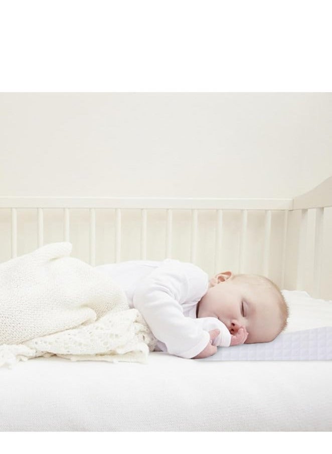 Generic - Baby Crib Memory Foam Sleeping Wedge Nursery Pillow Infant Sleep Positioner Baby Crib Inclines Mattress with Removal Waterproof Cotton Cover Reduce Colic Acid Reflux White - Image 1