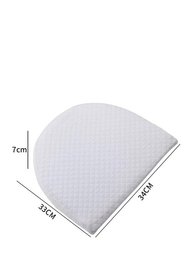 Generic - Baby Crib Memory Foam Sleeping Wedge Nursery Pillow Infant Sleep Positioner Baby Crib Inclines Mattress with Removal Waterproof Cotton Cover Reduce Colic Acid Reflux White - Image 1