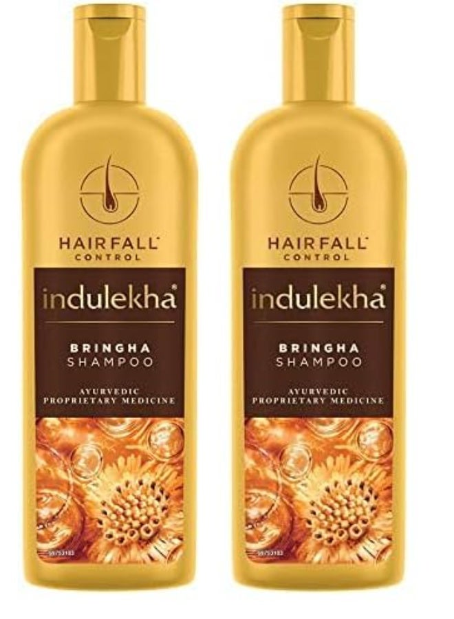 إندوليكا شامبو إندوليكا برينغا، دواء أيورفيدي خاص لعلاج تساقط الشعر، خالٍ من البارابين والأصباغ الاصطناعية والعطور الاصطناعية، 340 مل (عبوة من قطعتين) - Image 1