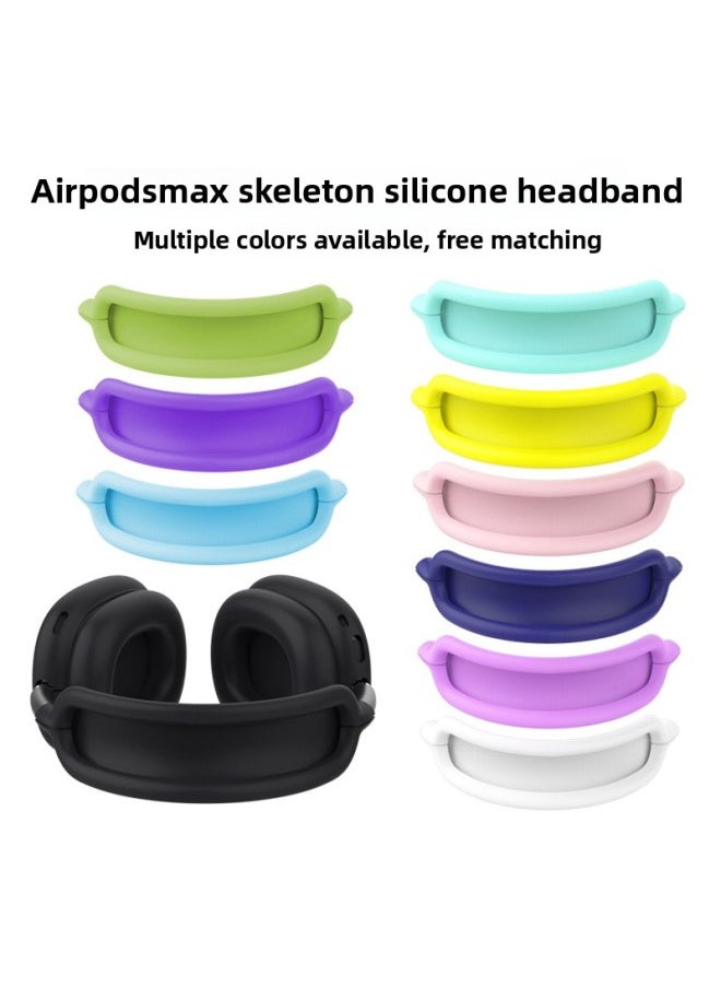 Product Suitable For Apple AirPods Max Headset Protective Case Silicone Head-mounted Protective Case Three-piece Set-Color:Fluorescent Blue Earphone Set Opp Head Beam Earplug Set-Applicable Model:For Apple AIRPODS MAX Headband Case