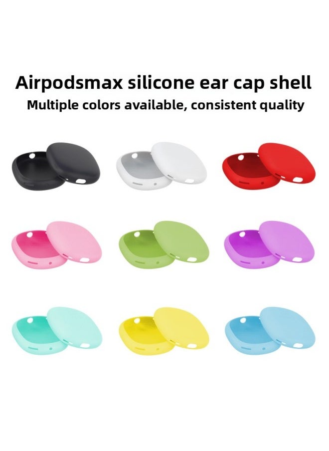 Product Suitable For Apple AirPods Max Headset Protective Case Silicone Head-mounted Protective Case Three-piece Set-Color:Fluorescent Blue Earphone Set Opp Head Beam Earplug Set-Applicable Model:For Apple AIRPODS MAX Headband Case