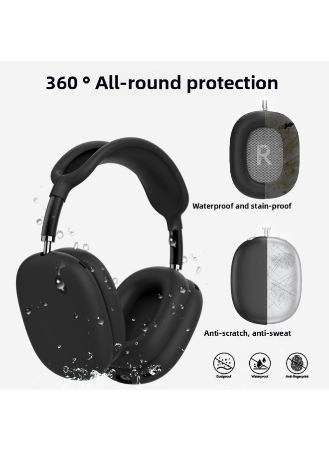 Product Suitable For Apple AirPods Max Headset Protective Case Silicone Head-mounted Protective Case Three-piece Set-Color:Fluorescent Blue Earphone Set Opp Head Beam Earplug Set-Applicable Model:For Apple AIRPODS MAX Headband Case