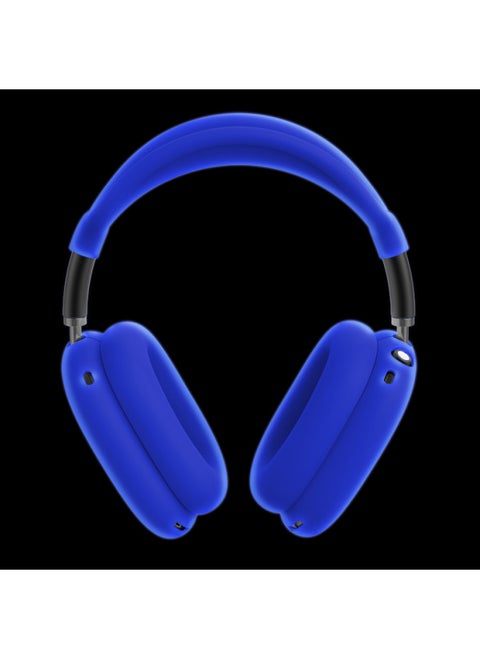 Product Suitable For Apple AirPods Max Headset Protective Case Silicone Head-mounted Protective Case Three-piece Set-Color:Fluorescent Blue Earphone Set Opp Head Beam Earplug Set-Applicable Model:For Apple AIRPODS MAX Headband Case