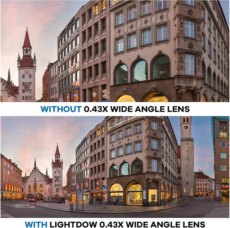 Lightdow 49MM 0.43x Add-on HD Lens High Defination Wide Angle + Macro Part for Canon EOS M M2 M3 M5 M6 M10 M50 M100 M200, M6 Mark II, M50 Mark II Mirrorless Cameras (φ49mm) - Image 5