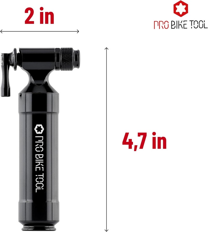 Pro Bike Tool CO2 Inflator with Cartridge Storage Canister Quick, Easy and Safe - for Presta and Schrader - Bicycle Tire Pump for Road and Mountain Bikes - Image 3