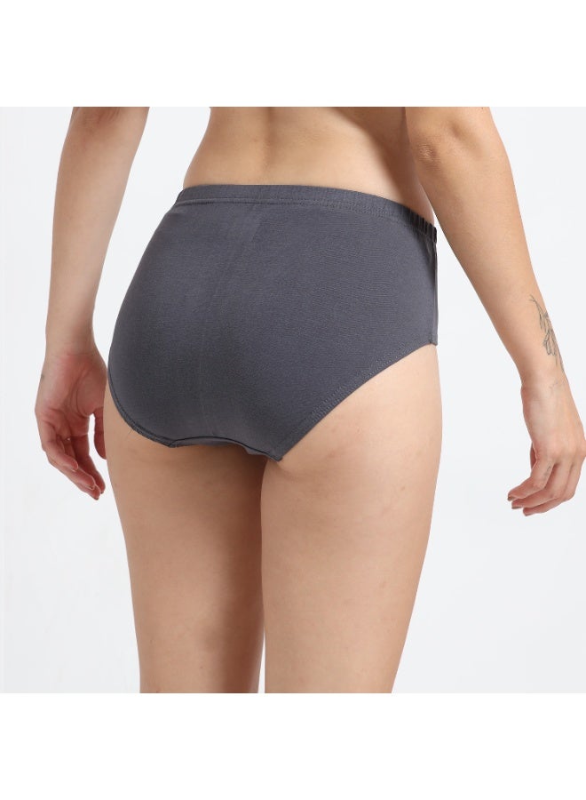 DUJE Women’s Lycra Panty IE (Inner Elastic) (1-Piece – Grey) | 95% Cotton 5% Spandex | Stretchable, Breathable, Sweat-Absorbing, Anti-Bacterial & Odour-Free Everyday Comfort Innerwear - Image 5