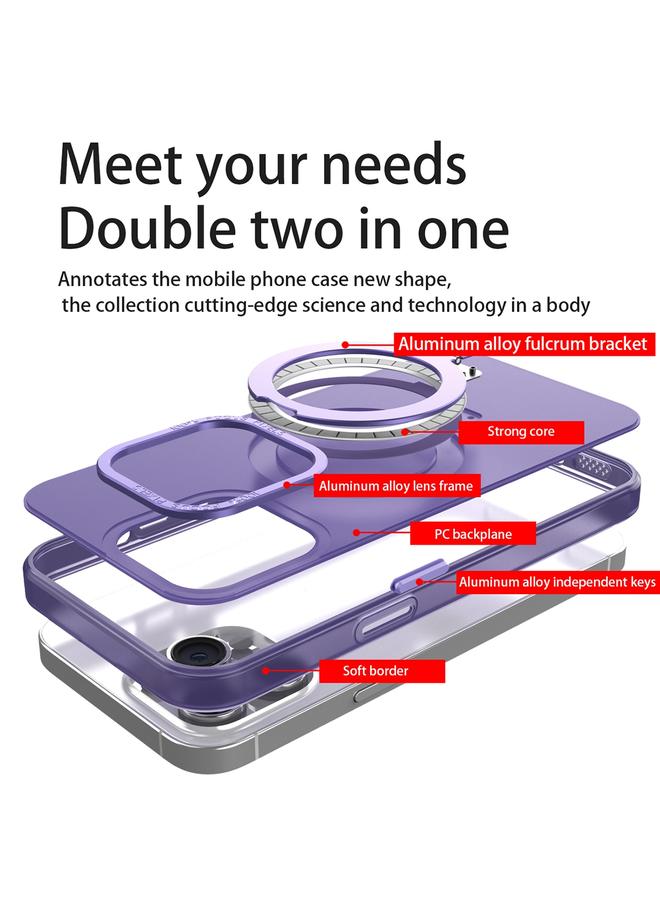 S-TOP Case For iPhone 13 MagSafe Metal Holder Frosted Translucent Phone Case - Image 3