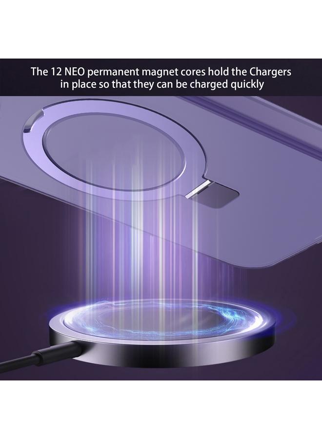 S-TOP Case For iPhone 13 MagSafe Metal Holder Frosted Translucent Phone Case - Image 4