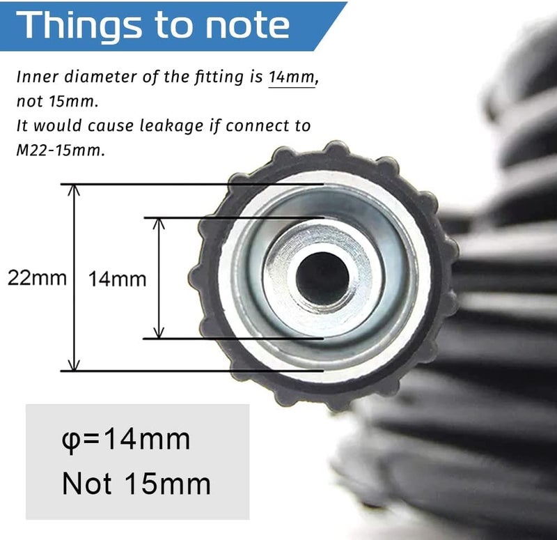Shoppingekart High Pressure Washer Accessories Hose Cord Pipe Car Wash Hose Water Cleaning Extension 2500 PSI Black Molded Compatible STARQ REQTECH Hose Pipe Size5 Meter Color Black  - Image 3