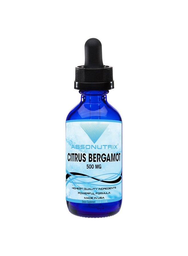Absonutrix Citrus Bergamot Extract 500 mg, 4 Fl Oz Bottle, 200 Potent Servings, Easy-to-Consume Liquid Drops, Quick Absorption, Gluten-Free, Third-Party Tested, GMP-Certified, Non-GMO, Made in USA - Image 1