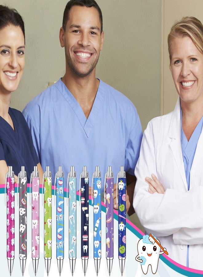 Watersay 30 Pcs Teeth Pens Bulk Dental Gifts Retractable Dentists Ballpoint Pen Black Ink with Paper Scroll Inside Dental Assistant Accessories Dentists Gifts for Office School Stationery - Image 5