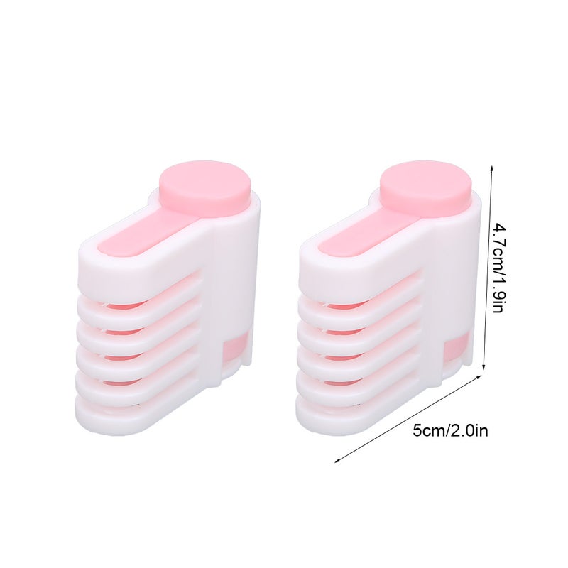 2Pcs MultiFunctional DIY Cake Bread Cutter Slicing Guide Tool Home Kitchen Accessory(White and Pink 52036C ) - Image 2