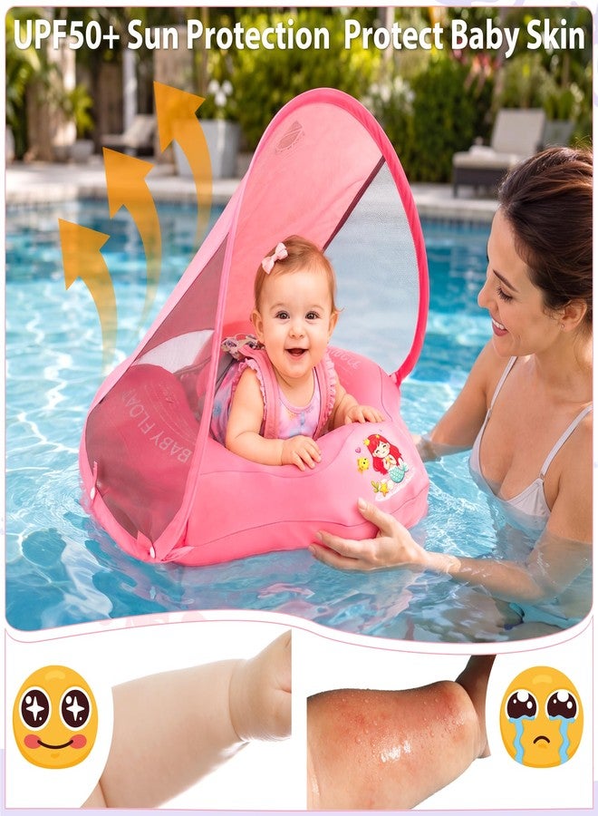 Parentswell Baby Pool Float with Canopy for Age 6-36 Months UPF50+, Soft Fabric-Covered Inflatable Baby Swim Float with Anti-Tip Safety Seat, Infant Swimming Float Toddler Floaties UV Protection for Boys Girls - Image 2