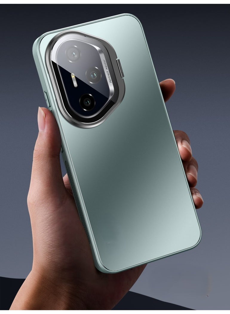General Case for Honor 400 Pro 5G, Ultra Thin Tempered Glass Back u0026 Soft Silicone TPU Frame Mobile Phone Case Colour Gradient Colour Case Shockproof Protective Case  - Image 2