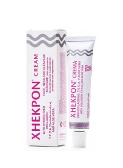 XHEKPON كريم الوجه والرقبة والتشققات - كريم الكولاجين المتحلل والصبار كريم مضاد للشيخوخة 40 مل - يساعد على ترطيب البشرة وحمايتها وتجديدها  - Image 1