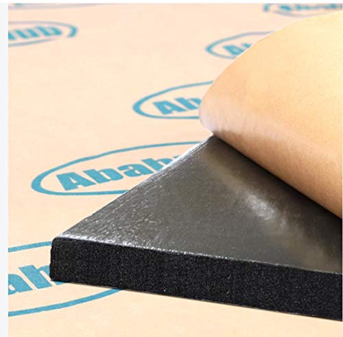 Abahub 394 mil 16 sqft Car Hood Insulation Pad Auto Sound Deadener Door Dampener Deadening Mat Heat Cool Liner SelfAdhesive Closed Cell Material PE Foam Sound Deadener 59x39