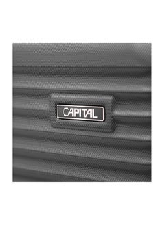 CAPITAL مجموعة حقائب سفر مكونة من 3 قطع مع عجلات دوارة وقفل إدارة أمن النقل، حقيبة سفر خفيفة الوزن مصنوعة من مادة ABS صلبة مع عجلات مزدوجة 360 درجة، رمادية (20 بوصة/24 بوصة/28 بوصة)  - Image 3