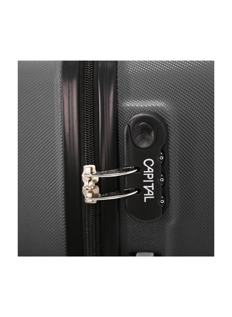 CAPITAL Travel Luggage Sets 3 Piece with Spinner Wheels and TSA Lock, Lightweight ABS Hard Shell Carry On Suitcase Set with 360° Double Wheels,Grey  (20"/24"/28")  - Image 4