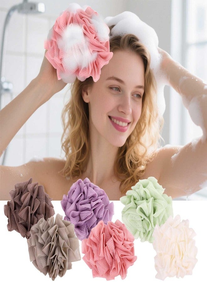 FRAMAD 6 Packs Wash Cloth Loofah for Bar Soap, 2 in 1 Loofah Sponge Washcloth Combo for Body Wash and Smooth Skin - Image 3