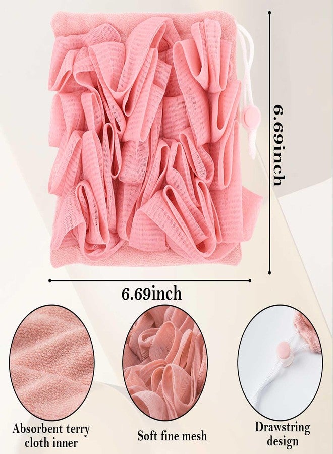 FRAMAD 6 Packs Wash Cloth Loofah for Bar Soap, 2 in 1 Loofah Sponge Washcloth Combo for Body Wash and Smooth Skin - Image 2