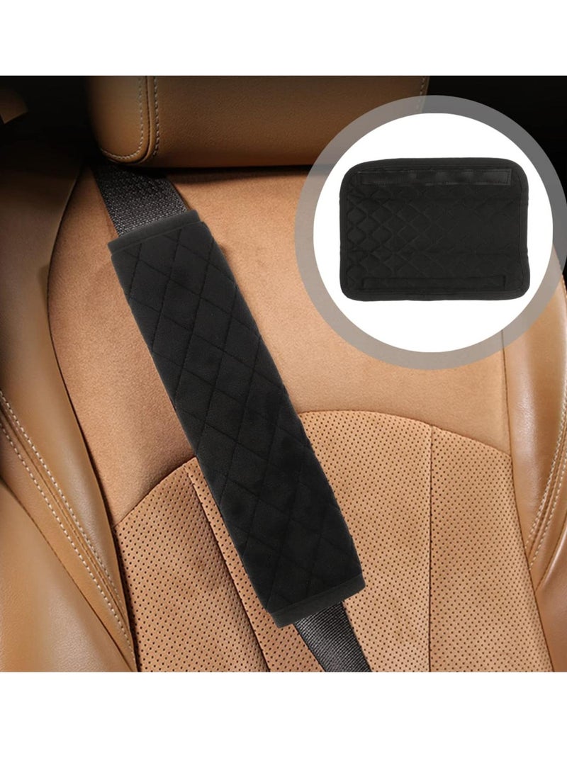 Generic Soft Auto Seat Belt Cover Seatbelt Shoulder Pad 2 PCS For A More Comfortable Driving Compatible With All Cars And Backpack Black - Image 2