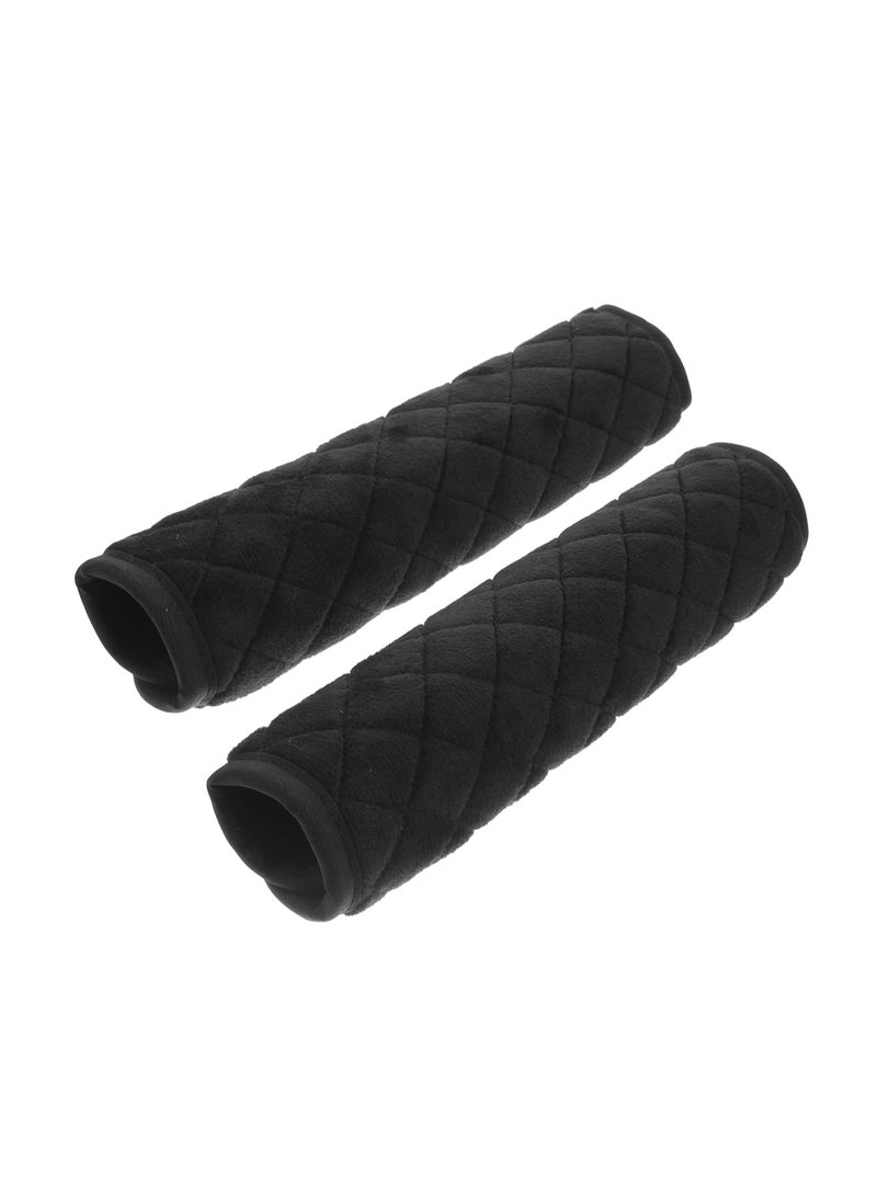 Generic Soft Auto Seat Belt Cover Seatbelt Shoulder Pad 2 PCS For A More Comfortable Driving Compatible With All Cars And Backpack Black - Image 1