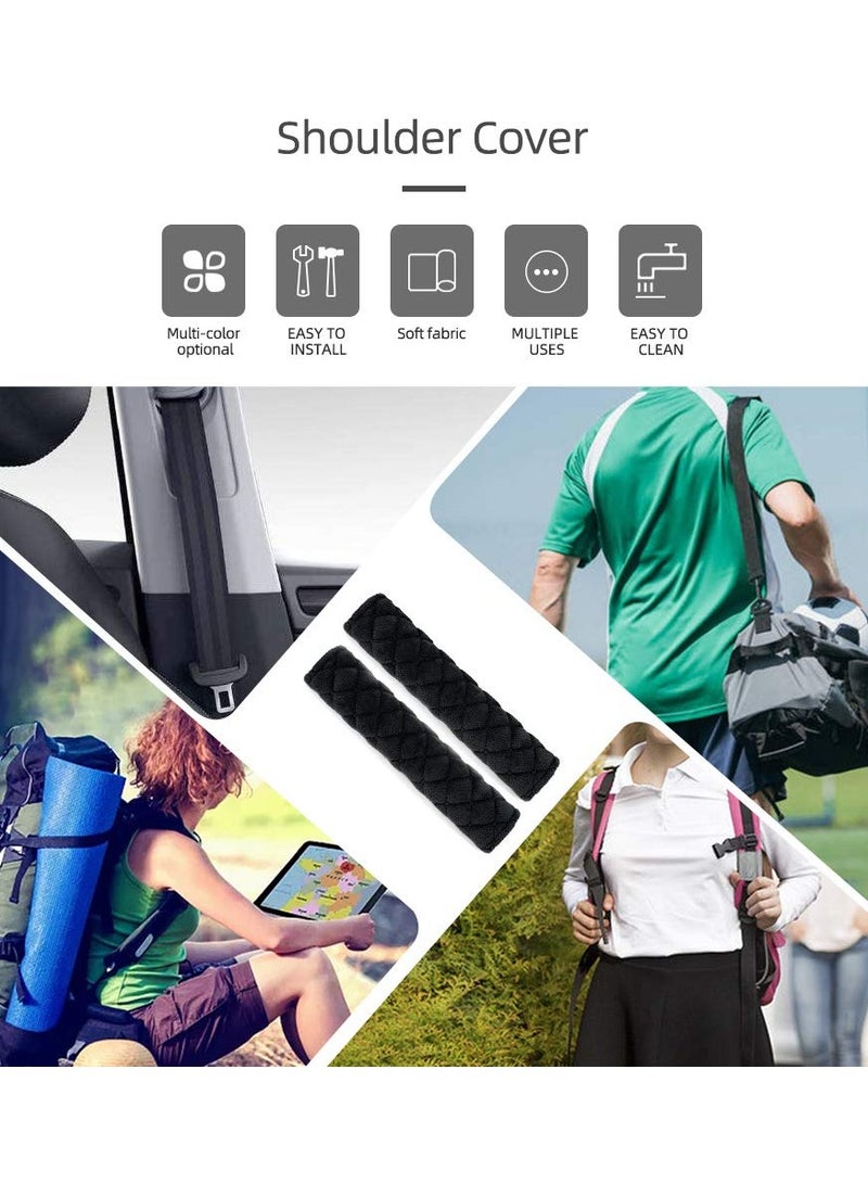 Generic Soft Auto Seat Belt Cover Seatbelt Shoulder Pad 2 PCS For A More Comfortable Driving Compatible With All Cars And Backpack Black - Image 3