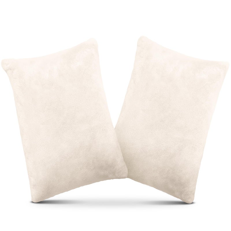 1 MIDDLE ONE 2 Pack Small Pillow Memory Foam Mini Pillow 11 X 7 Inches for Travel Sleeping Nap and Neck Knee Lumbar Support Tiny Cushion for Pet Dogs OffWhite - Image 2