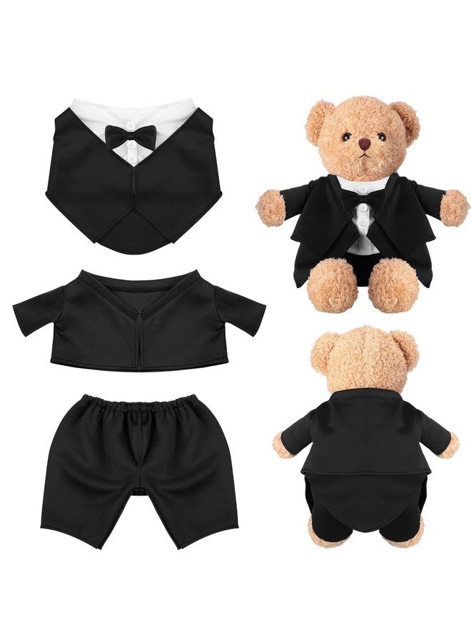 ميناتي طقم ملابس سهرة، ملابس دب مناسبة لمقاس 13-15 بوصة، ملابس دب، ملابس حيوانات محشوة، إكسسوارات دب لحيواناتك المحشوة، الدببة في حفلات الزفاف - Image 1