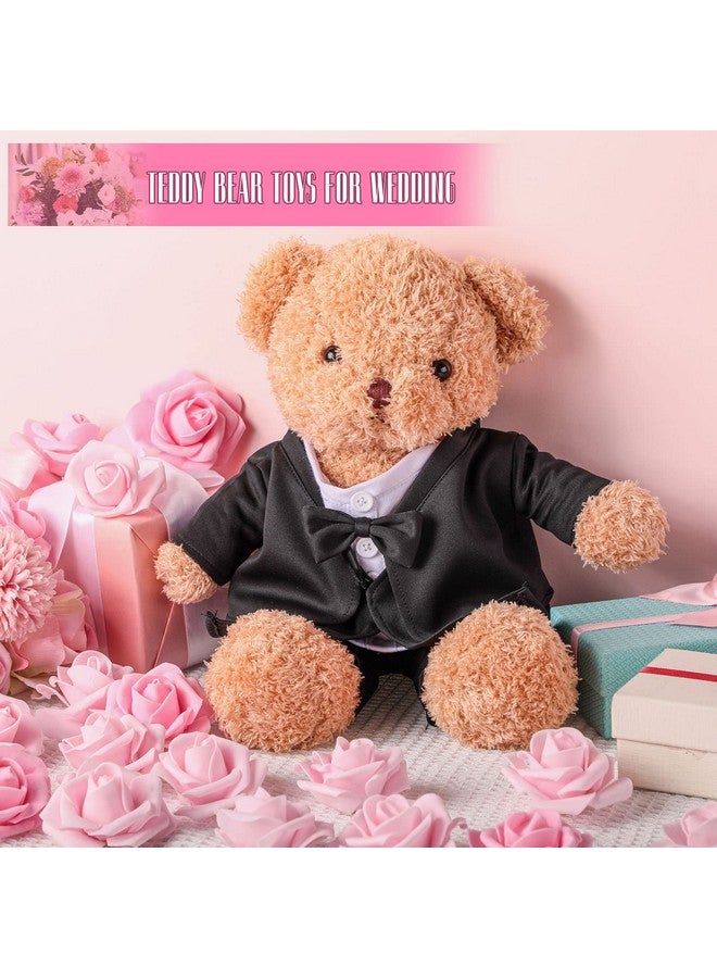 ميناتي طقم ملابس سهرة، ملابس دب مناسبة لمقاس 13-15 بوصة، ملابس دب، ملابس حيوانات محشوة، إكسسوارات دب لحيواناتك المحشوة، الدببة في حفلات الزفاف - Image 4