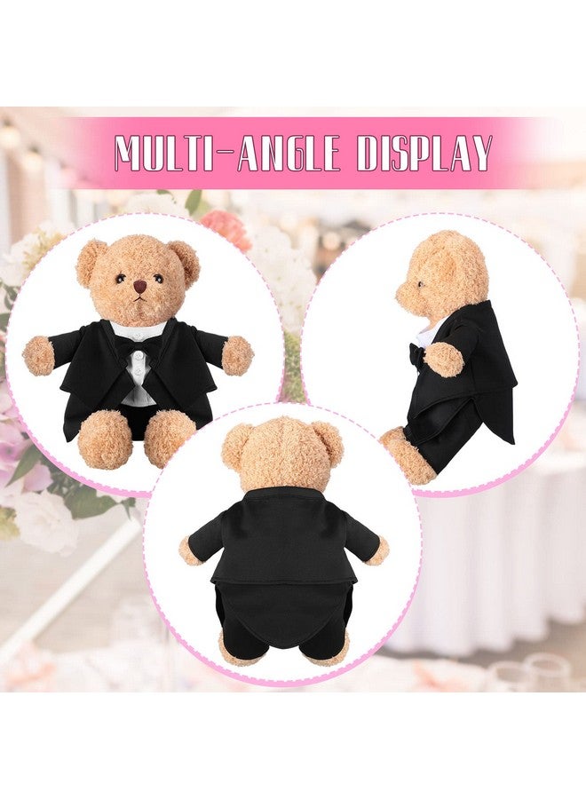 ميناتي طقم ملابس سهرة، ملابس دب مناسبة لمقاس 13-15 بوصة، ملابس دب، ملابس حيوانات محشوة، إكسسوارات دب لحيواناتك المحشوة، الدببة في حفلات الزفاف - Image 2