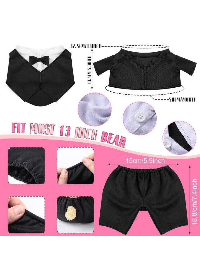 ميناتي طقم ملابس سهرة، ملابس دب مناسبة لمقاس 13-15 بوصة، ملابس دب، ملابس حيوانات محشوة، إكسسوارات دب لحيواناتك المحشوة، الدببة في حفلات الزفاف - Image 3