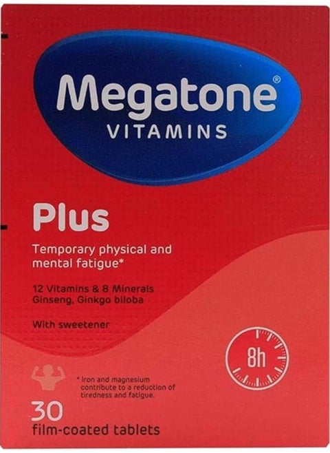 Megatone Plus Temporary Physical and Mental Fatigue Vitamins Tablets 30's pack