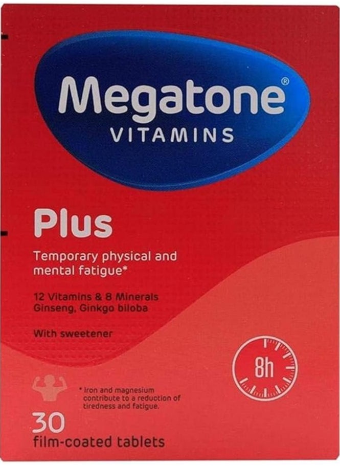 MEGATONE - Megatone Plus Temporary Physical and Mental Fatigue Vitamins Tablets 30's pack - Image 1