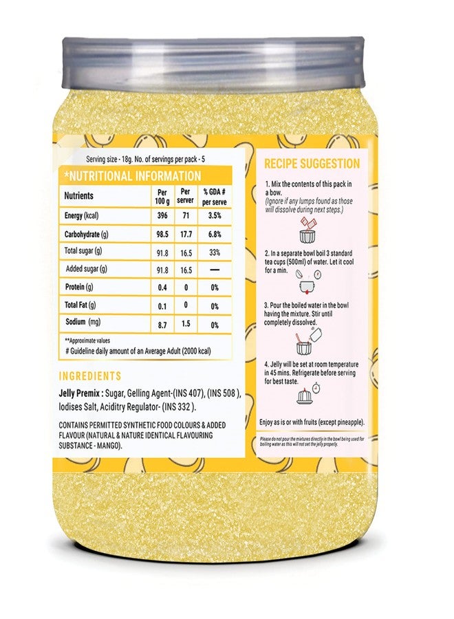 Brew Lab Jelly Crystal Mix Powder For Making Jelly - Mango Flavor | Easy To Make | No Gelatin 250 gm - Image 4