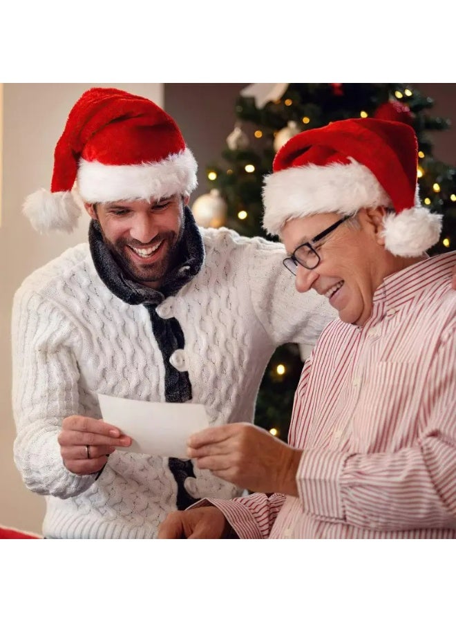 Kandid قبعة سانتا الكلاسيكية 1 قطعة، زينة عيد الميلاد الاحتفالية، مادة قماشية، بدون ريش - Image 2