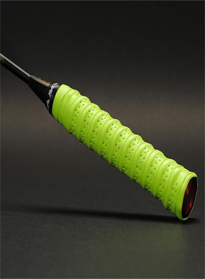 Ocean Tennis Badminton Racket Grip, Anti Slip Perforated Super Absorbent Fishing Overgrip for Pickleball Racquet Handle Grip   Fluorescent green（1pcs） - Image 1