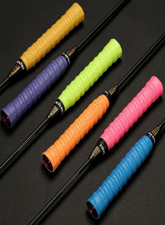 Ocean Tennis Badminton Racket Grip, Anti Slip Perforated Super Absorbent Fishing Overgrip for Pickleball Racquet Handle Grip   Fluorescent green（1pcs） - Image 2