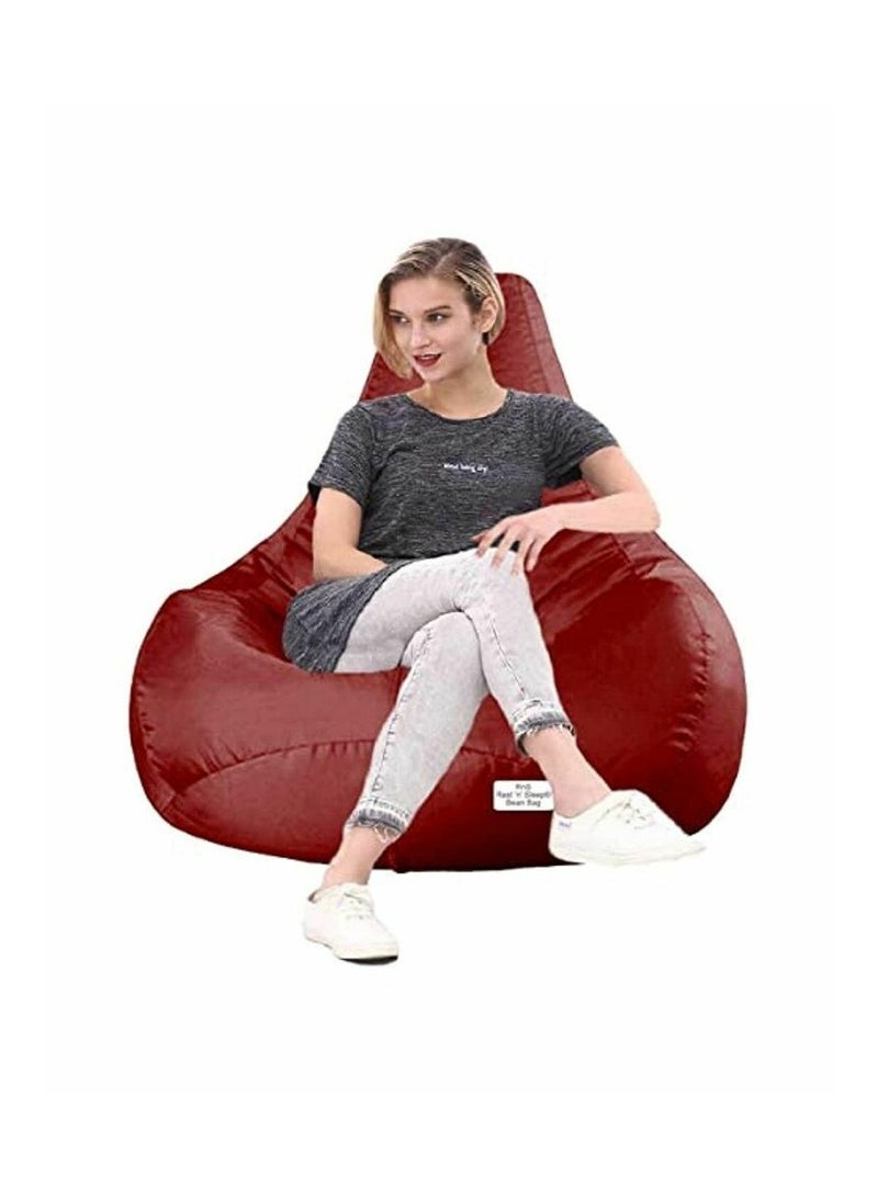 Comfy كرسي حبوب كبير مريح للكبار مع حبوب نابضة - لون مارون بي في سي - Image 2