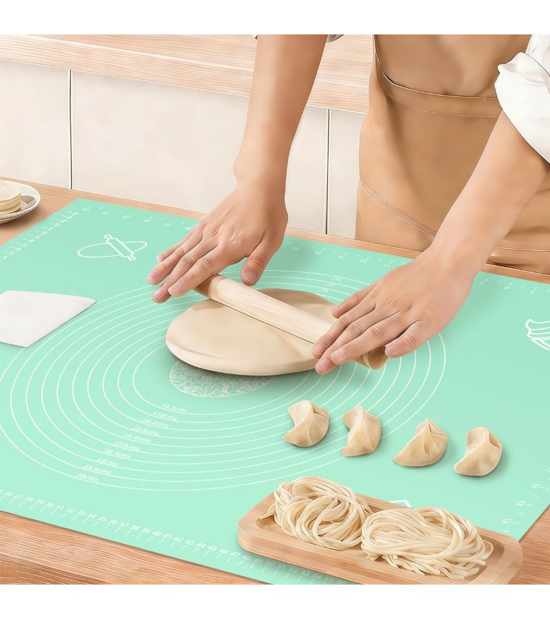 Large XL 19.69 Inch By 27.56 Inch Non Stick Kneading Mat For Dough Pizza And Cake Baking Easy To Clean Home And Restaurant Use - Image 1